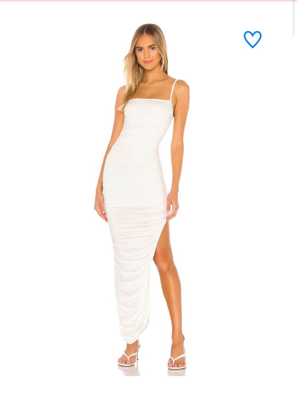 superdown MILANI RUCHED MAXI DRESS IN WHITE
